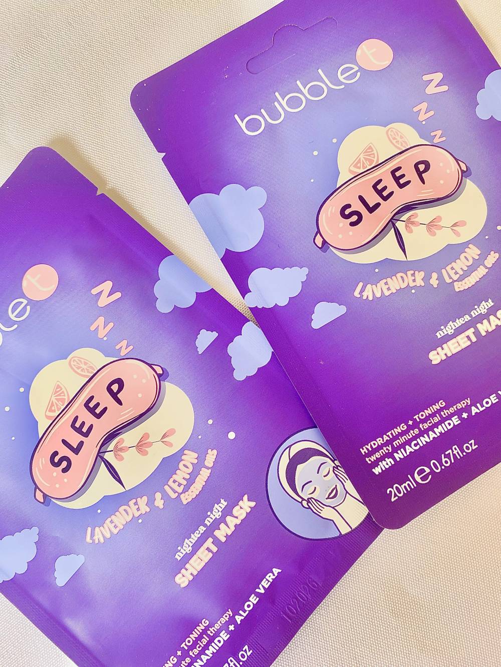 Bubble Tea Sleep Face Sheet