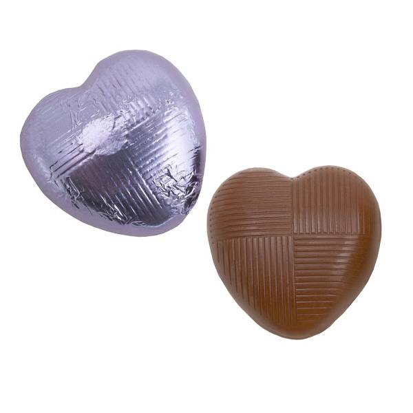 Lilac/Violet Chocolate Foil Hearts