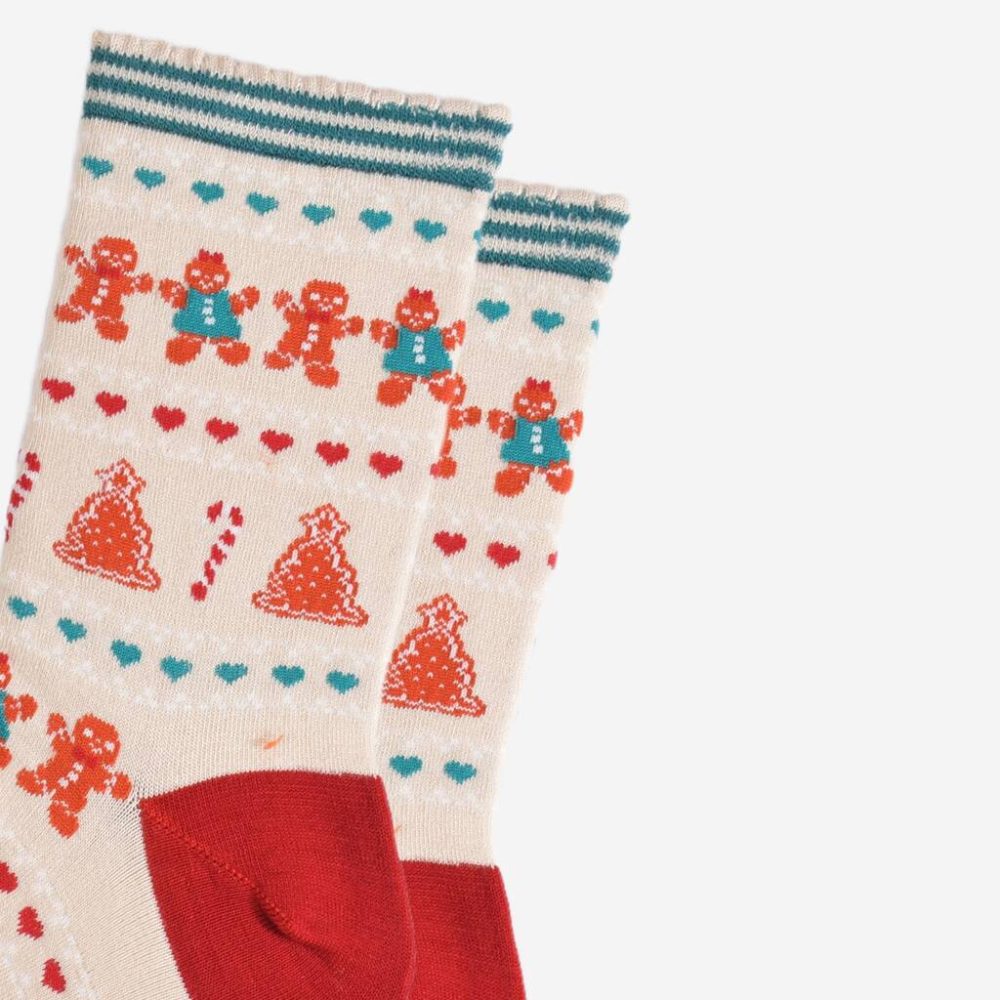 Christmas Gingerbread Cookie Bamboo Socks - Image 2