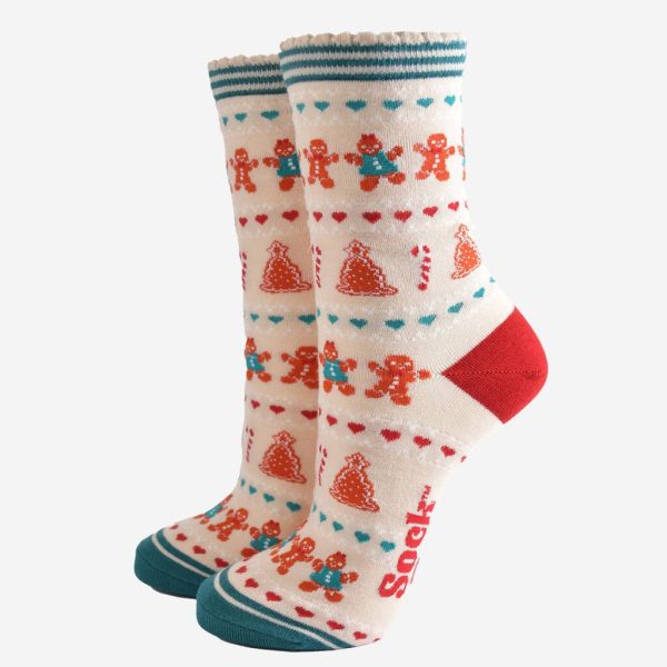 Christmas Gingerbread Cookie Bamboo Socks