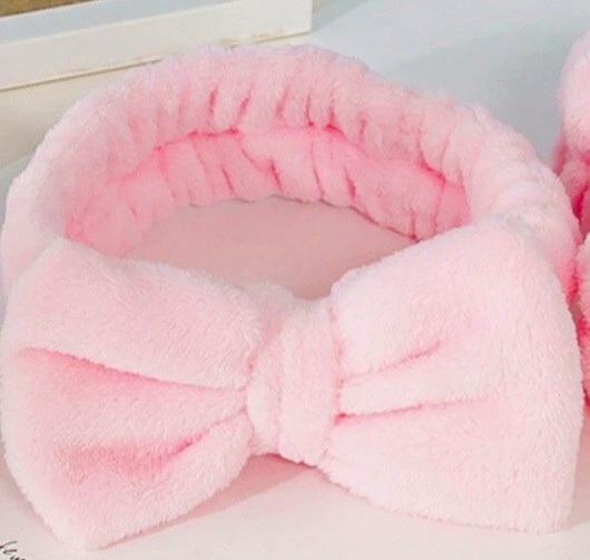 Pink Towelling Spa Headband
