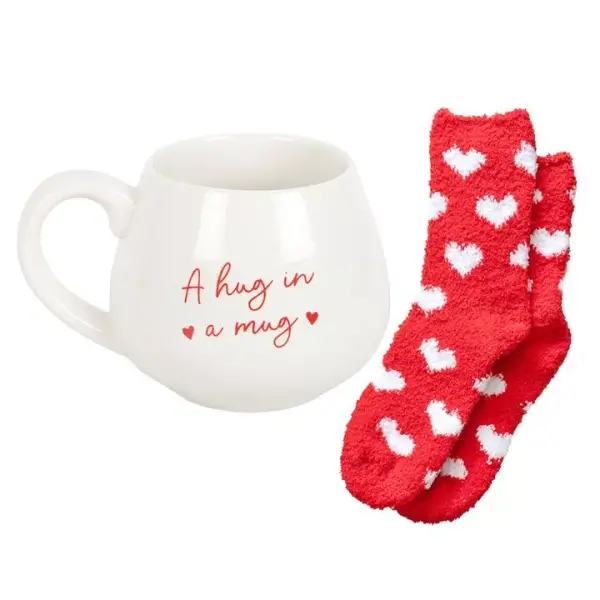 A Hug In A Mug - Mug and Sock Gift Set