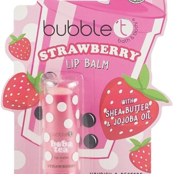 Strawberry Lip Balm with Shea Butter & Jojoba Oil