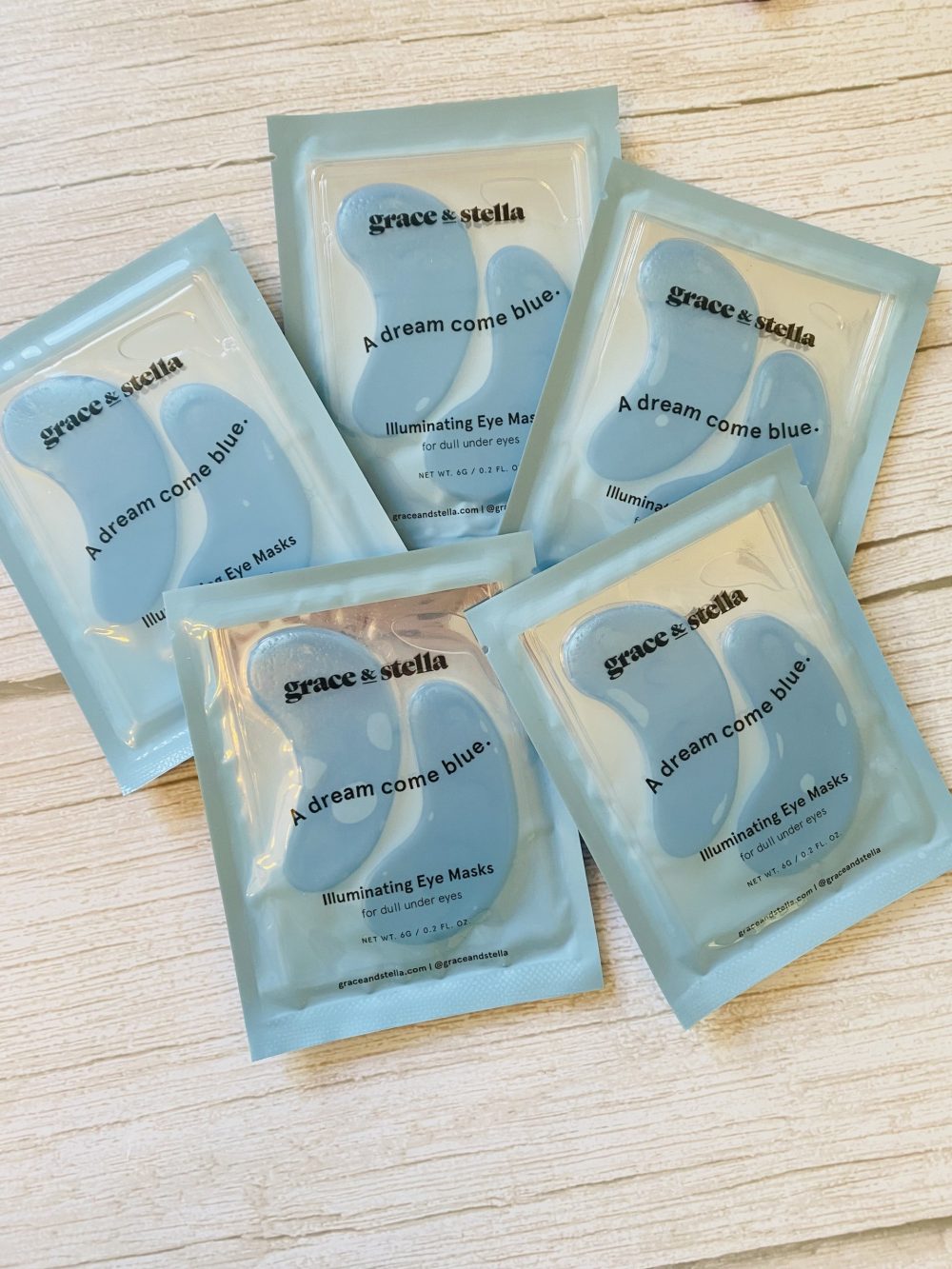 Grace & Stella Blue Under Eye Patches (Two Pairs)