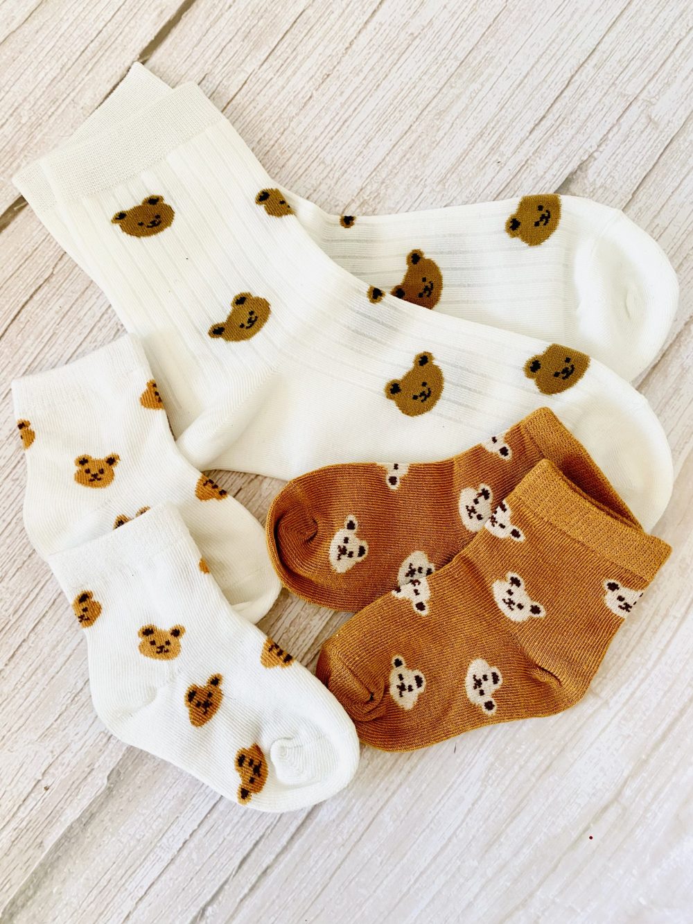 Mumma Bear Teddy Socks and Baby Bear Teddy Socks